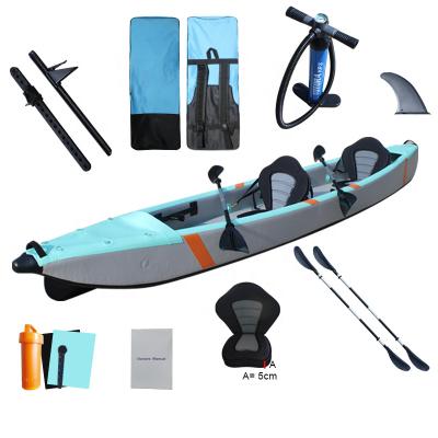 China PVC+Drop Stitch Inflatable Kayak Fishing Boat For Adults for sale