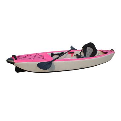 China Best PVC+Drop Stitch Inflatable Fishing Kayaks With Foot Pedal for sale