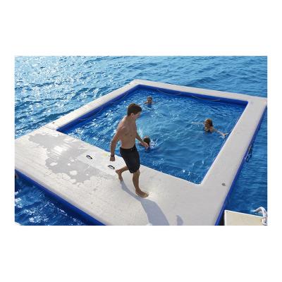 China PVC+Drop Stitch Best Price Inflatable Ocean Pool With Net for sale