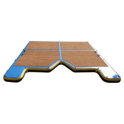 China PVC+Drop Dot + EVA Floating Dock 3x4m Cheap Inflatable Swim Platform for sale