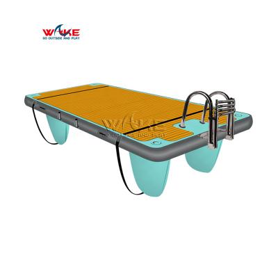 China PVC+Drop Stitch+EVA Lazy Sea Pool Water Platform Whole Sale Inflatable Platform for sale