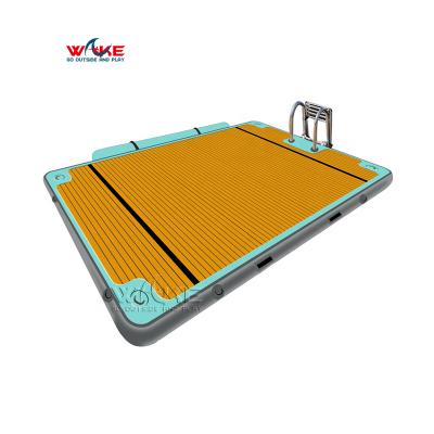 China PVC+Drop Point + EVA Professional Floating Water Mat Floating Dock for sale