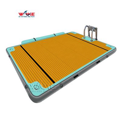 China PVC+Drop Stitch + EVA Cheap Inflatable Floating Swim Platforms for sale