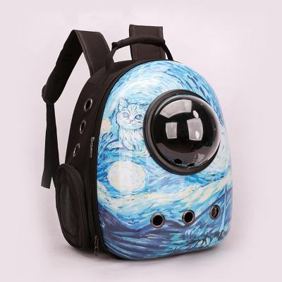 China Large Breathable Travel Bag Dog Space Capsule Pet Carrier Backpack Pet Space Bag Cat Bags Travel Pet Carrier for sale