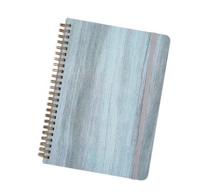 China New Watercolor Wooden Grain Cover Stationery Daily Chic Undated Planners Custom Spiral Notebook 2022 Hardcover Book Planner Notebook for sale