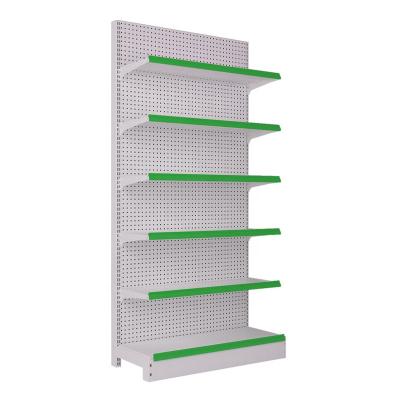 China Supermarket Heavy Duty Single Sided OEM Metal Shelves Display Racks Shelving Gorcery Shop Equipment for sale