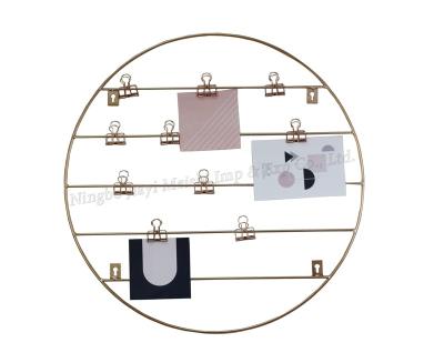 China High Quality Floating Metal Wire Circle Clip Picture Photo Picture Frame For Living Room for sale