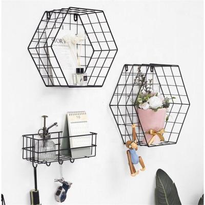 China Hexagonal Floating Wall Shelves Hexagon Wall Shelf Wall Storage Shelf Hexagon Floating Shelves for sale