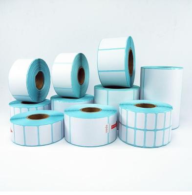 China Free Sample Heat Sensitive Die Cut Label Sticker Paper Barcode Label Self Adhesive Direct Thermal Roll for sale