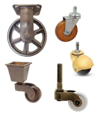 China Professional Nylon+Iron Quality Antique Brass Furniture Caster for sale