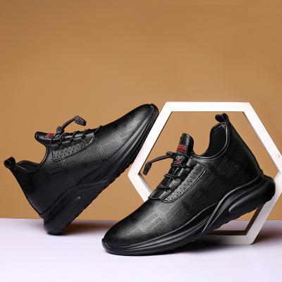 China 2021 fashion trend size 46 men's casual shoes genuine leather height increasing 8CM sports shoes for men for sale