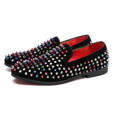 China 2021 Plus-size Breathable Trend Men Comfortable Rhinestone Leather Shoes Formal Shoes Men 37-48 1MOQ for sale