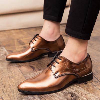 China 2021 Flat Men's Big-size Solid Color Business Leather Shoes Mens Genuine Leather Shoes 1MOQ 38-48 for sale