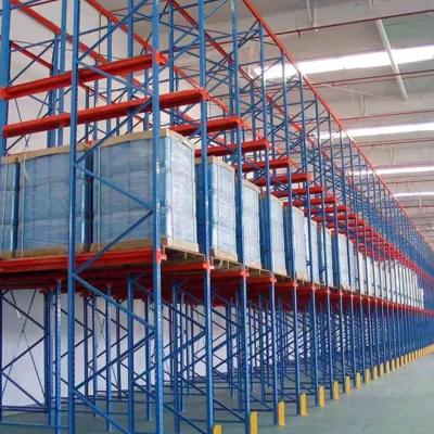 China Corrosion Protection Cold Rolled Heavy Duty Steel Drive-In Drive In High Pallet Rack Dnsity Racking System for sale