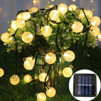 China Solar Resistance 30 Light Bulbs Curtain Decor Outdoor Christmas Lights Decorative Solar Tree LED String Lights for sale