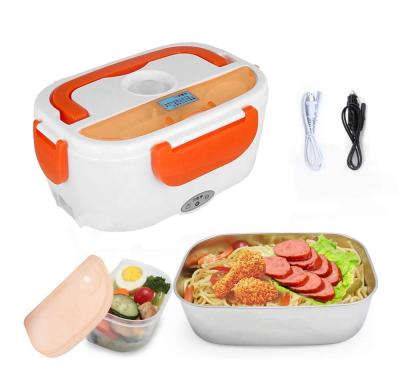 China Multi-Layer Portable Electric Heated Lunch Box Car Lunch Box Insulated Stainless Steel Refill Bento Box for sale