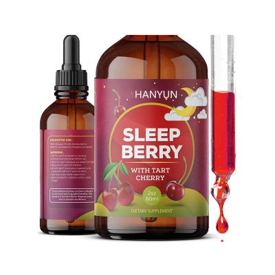 China Health Care Products Amazon Hot Seller Organic Sleep Aid With Cherry Extract Tart Liquid Deep Sleep Melatonin Drops For Sleep Well for sale