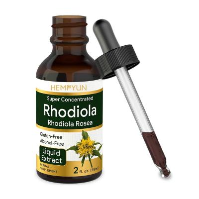 China Health Care Products Organic 2 fl oz Rhodiola Rosea Root Extract Drops Alcohol Free Super Concentrated Liquid Supplement for sale