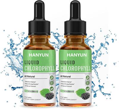 China Boosts Immune System Wholesale Water Soluble Liquid Chlorophyll Extract Dietary Supplement Liquid Chlorophyll Drops Mint Flavor 6000 mg for sale