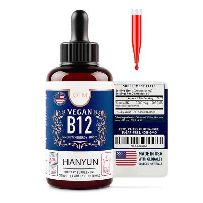 China 2 Times/Day Vegan Vitamin B12 Liquid Drops OEM/ODM for Healthy Bones and Balanced Mood - Natural B12 Vitamins for Brain Support for sale