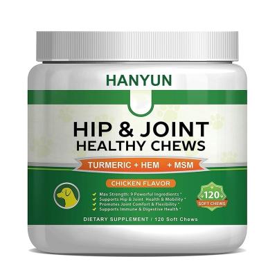 China Hanyun Stocked Dog Hip & Joint Supplement Soft Chews Glucosamine Treat For Pet With Custom Formula for sale