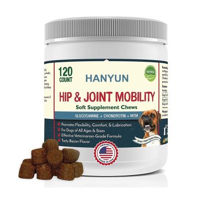 China Hip Stocked and Joint Supplement for Dogs Chicken Liver Flavorwith Chondroitin and Glucosamine for Pet Relieves Discomfort Joint Treats for sale