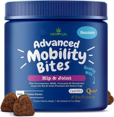 China Stocked Mobility Chews For Hip And Joint Dog Supplement With Glucosamine MSM Turmeric In Stock for sale