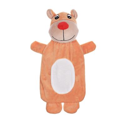 China FLANNEL BS Standard Hot Water Bottle And Puppy Cute Animal Warm Water Bottle Cover for sale