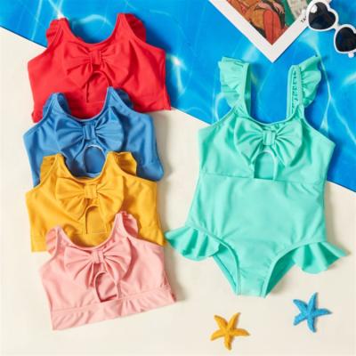 China Manufacturer Custom Plus Size Bikini Mother Daughter Swimwear Women Kids Anti-UV Solid One Piece Swimwear Girls Swimwear for sale