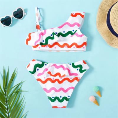 China Private Label Breathable Logo Cute Child Models Girls Custom Made In Micro Bikini Kids Swimwear for sale