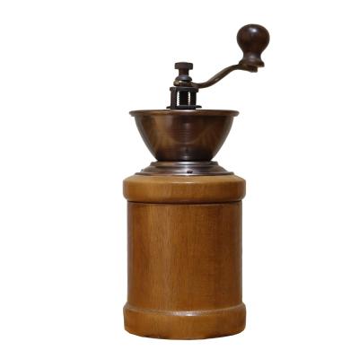 China Large Capacity Natural Wooden Barrel Coffee Grinder Small Mill Machine Commercial for sale