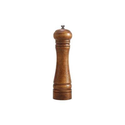 China Viable Popular Manual Salt Pepper Grinder Set Pepper Mill Wood With Adjustable Coarseness for sale