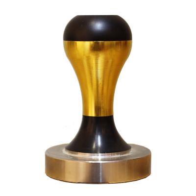 China Sustainable Wooden Push 51mm Stainless Steel Coffee Height Custom Base Tamper for sale