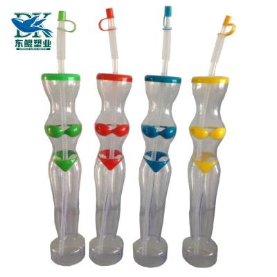 China Beverage factory 550ML BIKINI shaped juice female lady human body beer bar girl lady human body bar slush party yard drinking cup with straw for sale