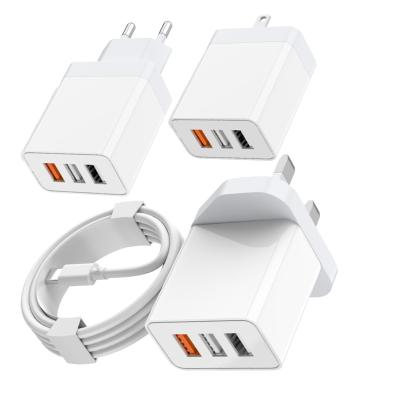 China Mobile Phone/Tablet/MP3/MP4/other USB Device Free Sample PD 48W 3 Ports Phone Charger Wall Travel QC 3.0 Usb Fast Charger For Phone Quick Adapter Qc3.0 mobile phone charger for sale