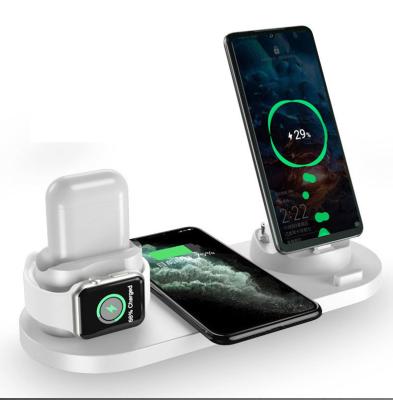 China Mobile Phone 3 in 1 Fast Wireless Charging Pad Dock 10w Wireless Charger Stand Smart Portable Watch Phone Qi Charging Station for sale