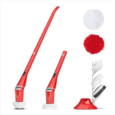 China Sustainable Wholesale Tile Power Scrubber Floor With BBQ Grill Brush And Scraper Spinning Cleaning Scrubber for sale