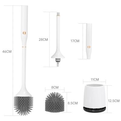 China Sustainable Household Toilet Wand Kit Scrubber Brush Toilet Brush MT2 100% IPX7 Waterproof With Two Brush Heads Pass Optional CE for sale