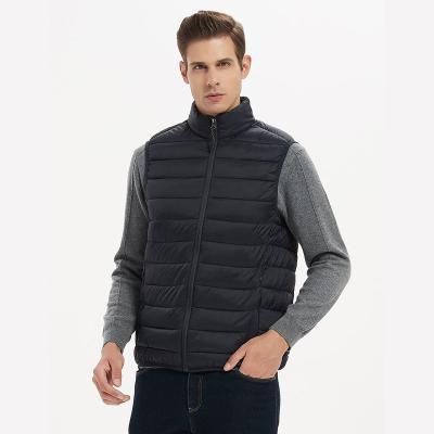 China Breathable Anorak Vest Insulated Vest Custom Warm Casual Stand Collar Plus Size Sleeveless Quilt Padded Stripper Jacket Men for sale