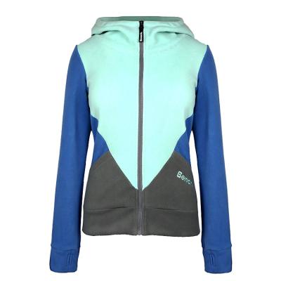 China Breathable Casual Warm Contrast Color Outdoor Sports Ladies Fleece Sweater Pullover Hoodie Micro Fleece Jacket For Women for sale