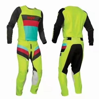 China All Seasons Fashion Anti-UV Professional Motorcycle Racing Set Breathable Raincoat 2 Pieces Motocross Set Tank Top for sale