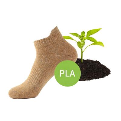 China Antibacterial Comfortable Breathable PLA Ankle Sport Low Cut Athletic Running Socks For Men for sale