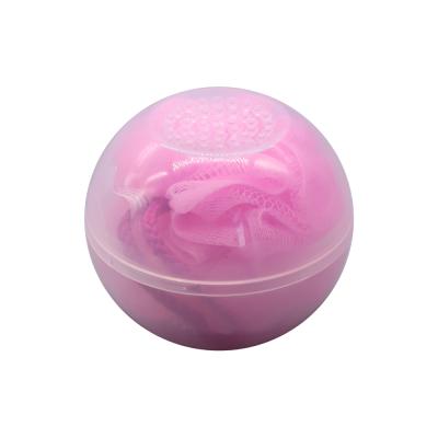 China Plastic mesh bath bubble ball shower bath ball set from factory directly beauty packaging good quality pp for sale