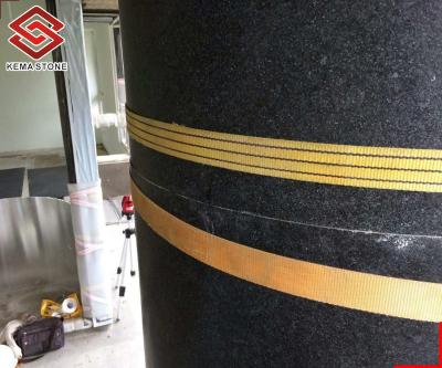 China Pillars Pillars Natural Flexible Thin Black Granite Stone Laminates For Pillar And Column for sale