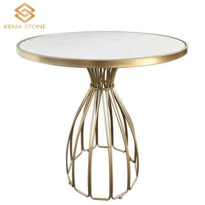 China Bi-round Folding Modern Foldable Ariston White Marble Top Kitchen and Dining Room Table for sale