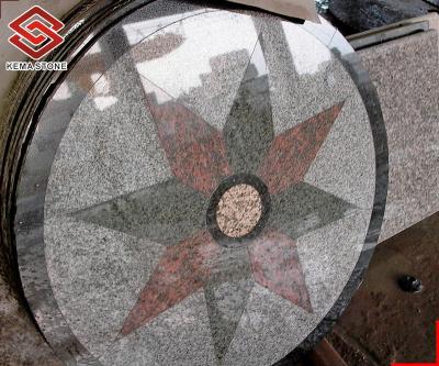 China Modern Round Natural Granite Medallion Round Waterjet Panel For Exterior Flooring for sale