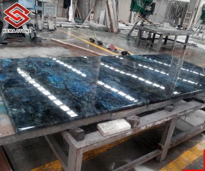 China Modern Modern Labradorite Blue Granite Cafe And Dining Countertops Modern Table Tops for sale