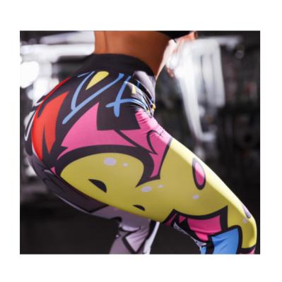 China Cartoon pattern3DPrintingdagSpecial lightweight European and American high waist yoga pants sports leggings for sale