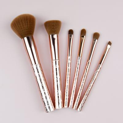 China Angular Blush Supplier Price Popularity Rose Gold Luxury Custom Private Mark Bling Makeup Brush Set For Make Up for sale