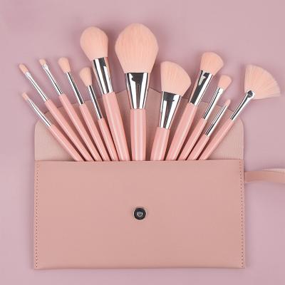 China Angular Quick Blush Pink Delivery 11 Pcs Makeup Brushes for sale